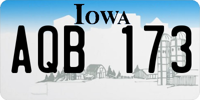 IA license plate AQB173