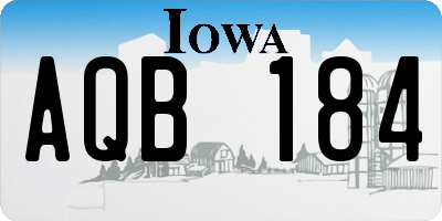 IA license plate AQB184