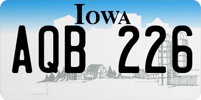 IA license plate AQB226