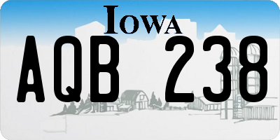 IA license plate AQB238