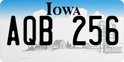 IA license plate AQB256