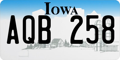 IA license plate AQB258