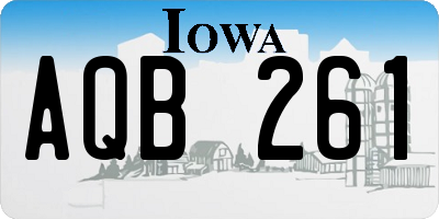 IA license plate AQB261
