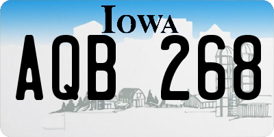 IA license plate AQB268