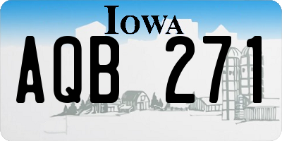IA license plate AQB271