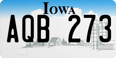 IA license plate AQB273