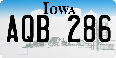 IA license plate AQB286