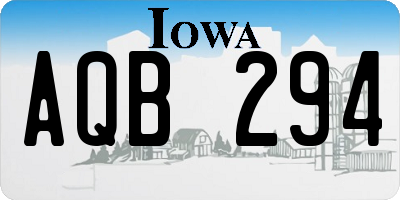 IA license plate AQB294