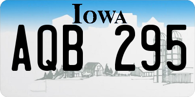 IA license plate AQB295