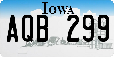 IA license plate AQB299