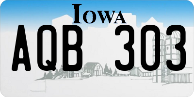 IA license plate AQB303