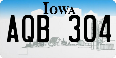 IA license plate AQB304