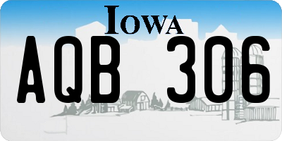 IA license plate AQB306