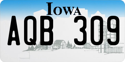 IA license plate AQB309