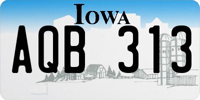 IA license plate AQB313