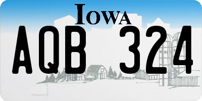 IA license plate AQB324