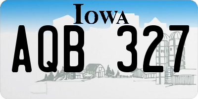 IA license plate AQB327