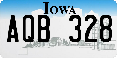 IA license plate AQB328