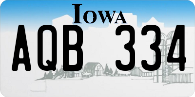 IA license plate AQB334