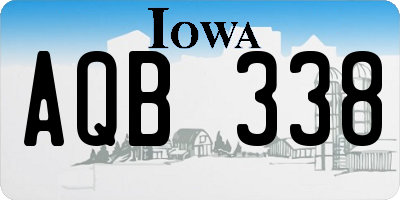 IA license plate AQB338