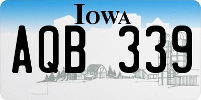 IA license plate AQB339