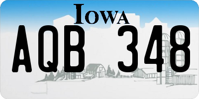 IA license plate AQB348