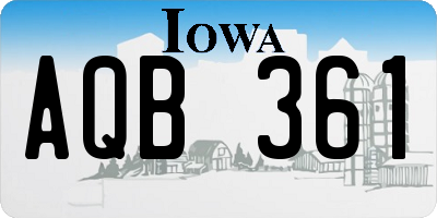 IA license plate AQB361