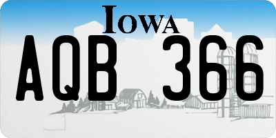 IA license plate AQB366