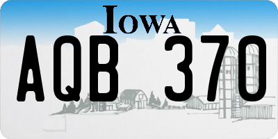 IA license plate AQB370