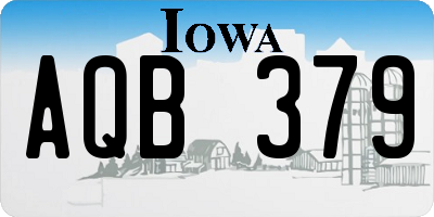 IA license plate AQB379