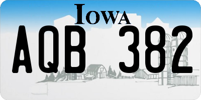 IA license plate AQB382