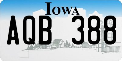 IA license plate AQB388