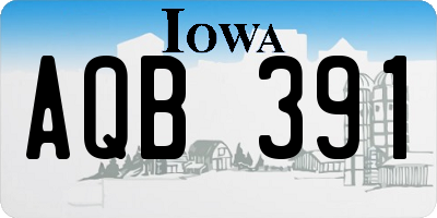 IA license plate AQB391