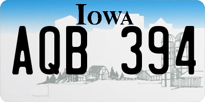 IA license plate AQB394