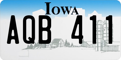 IA license plate AQB411
