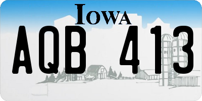 IA license plate AQB413