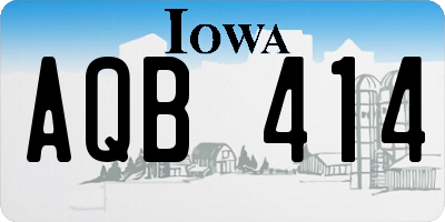 IA license plate AQB414