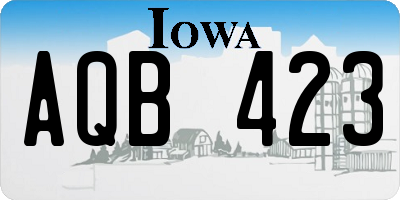 IA license plate AQB423
