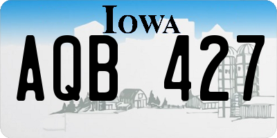 IA license plate AQB427