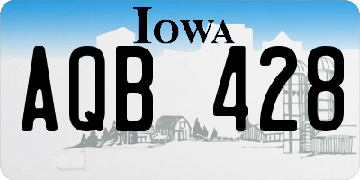 IA license plate AQB428