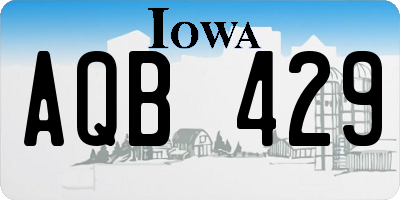 IA license plate AQB429