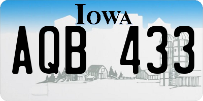 IA license plate AQB433