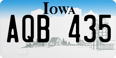 IA license plate AQB435