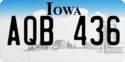 IA license plate AQB436