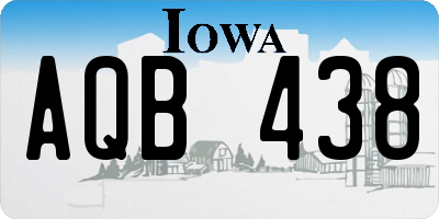 IA license plate AQB438