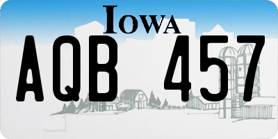 IA license plate AQB457