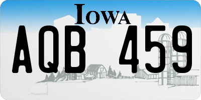 IA license plate AQB459