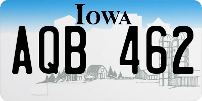 IA license plate AQB462