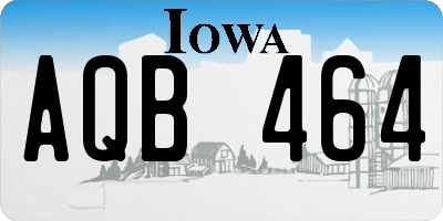 IA license plate AQB464