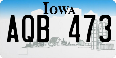 IA license plate AQB473